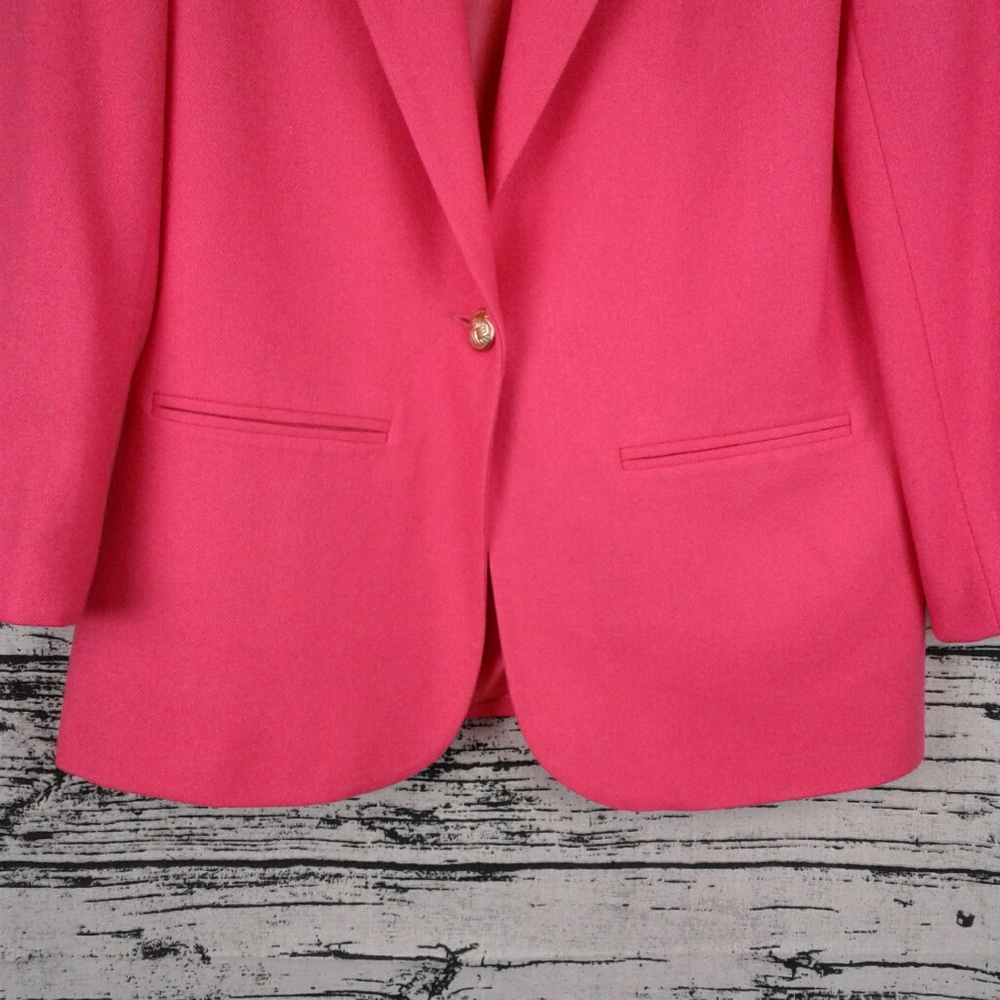 Wool Single Breasted One Button Oversized Blazer - image 5